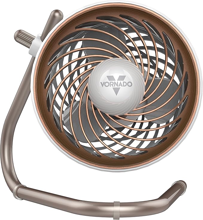 Pivot Clip Personal Air Circulator Fan with Multi-Surface Clip Portable Fan-Copper front