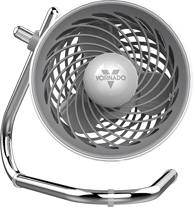 Pivot Clip Personal Air Circulator Fan with Multi-Surface Clip Portable Fan-Ice White front