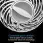 Pivot Clip Personal Air Circulator Fan with Multi-Surface Clip Portable Fan-white speeds